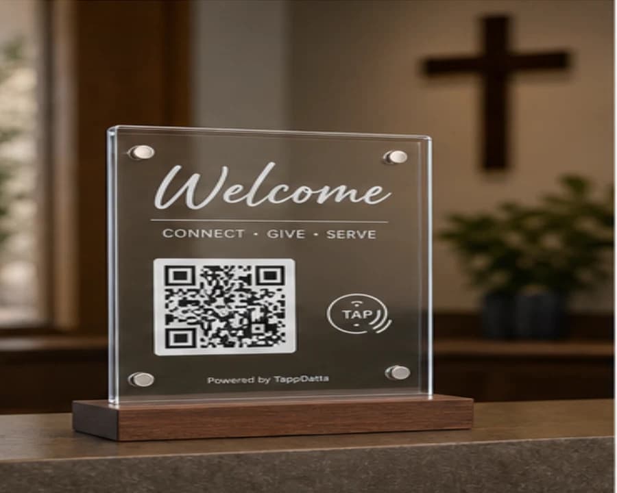 Church connect plaque photo lifestyle image