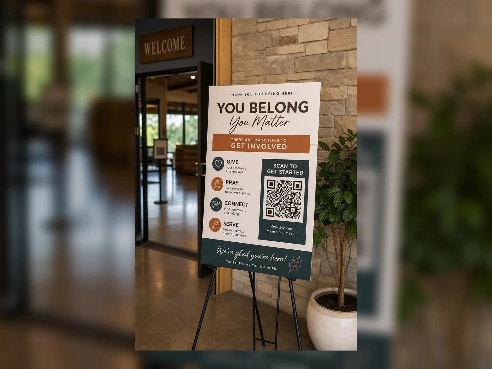 Church SCANDATT giving and connection poster preview