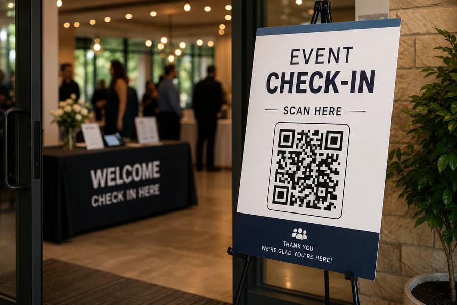 Event check-in SCANDATT poster preview lifestyle image