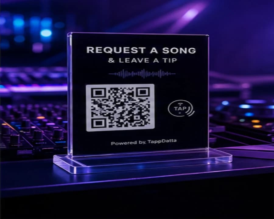 DJ and event request plaque photo card image