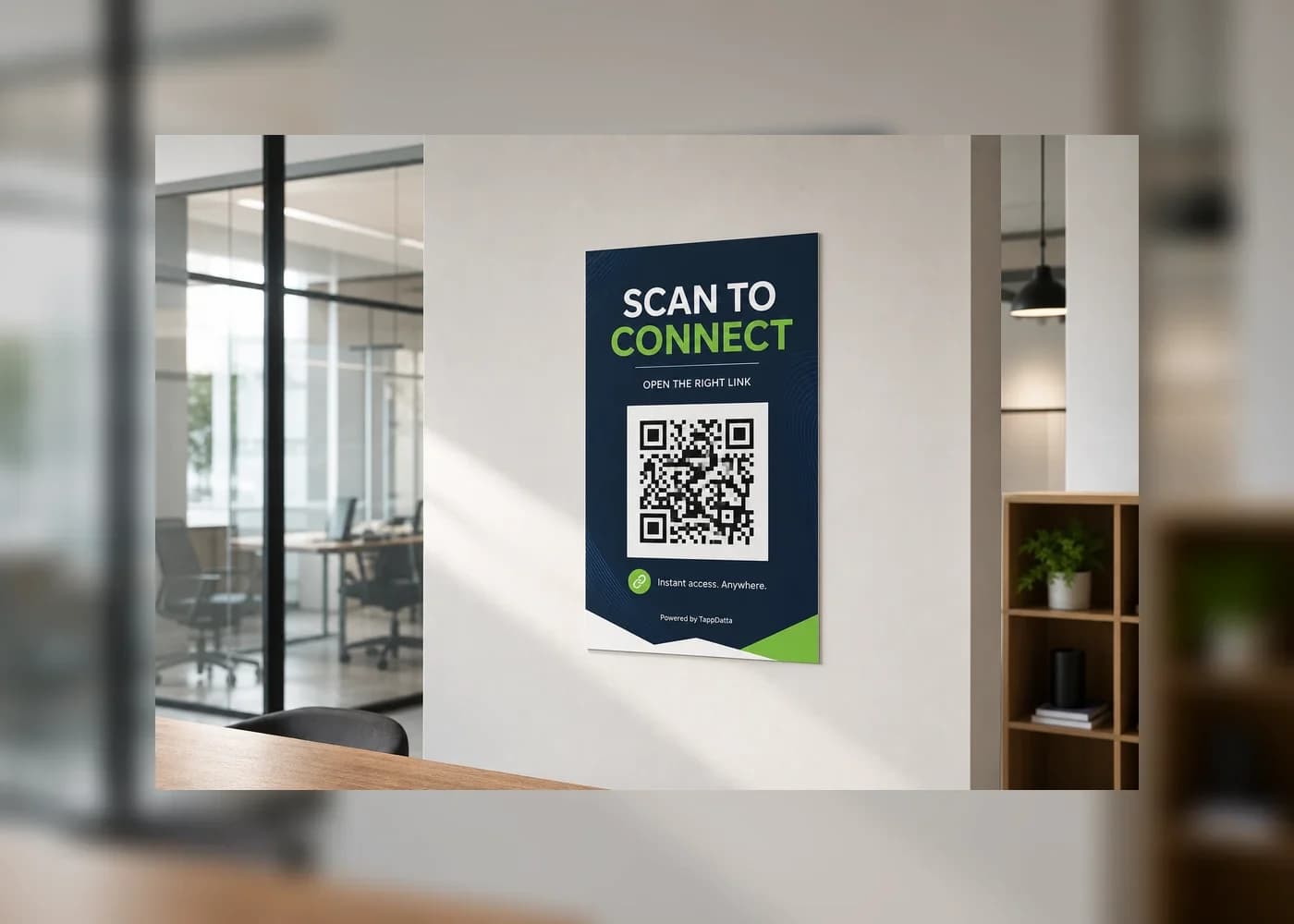 General QR SCANDATT mounted poster preview lifestyle image