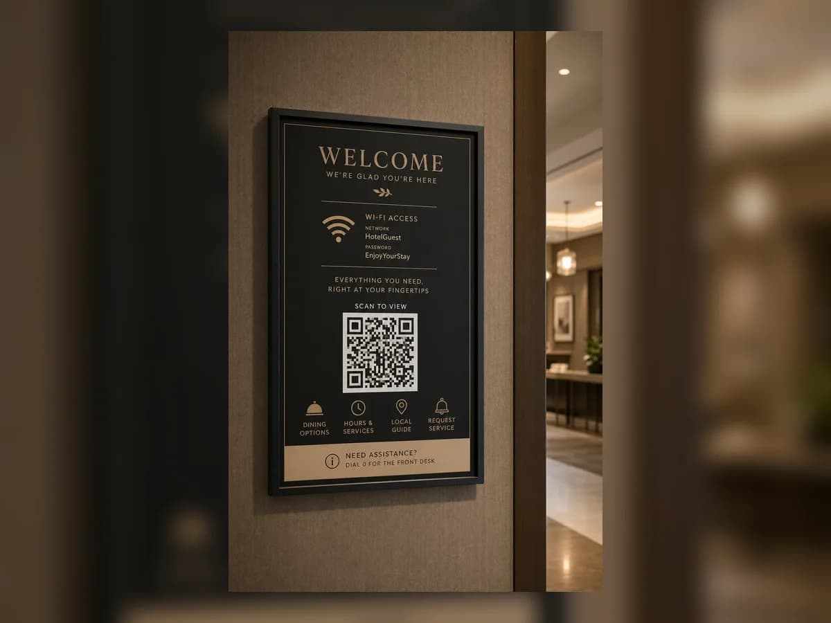 Hotel guest SCANDATT info poster preview