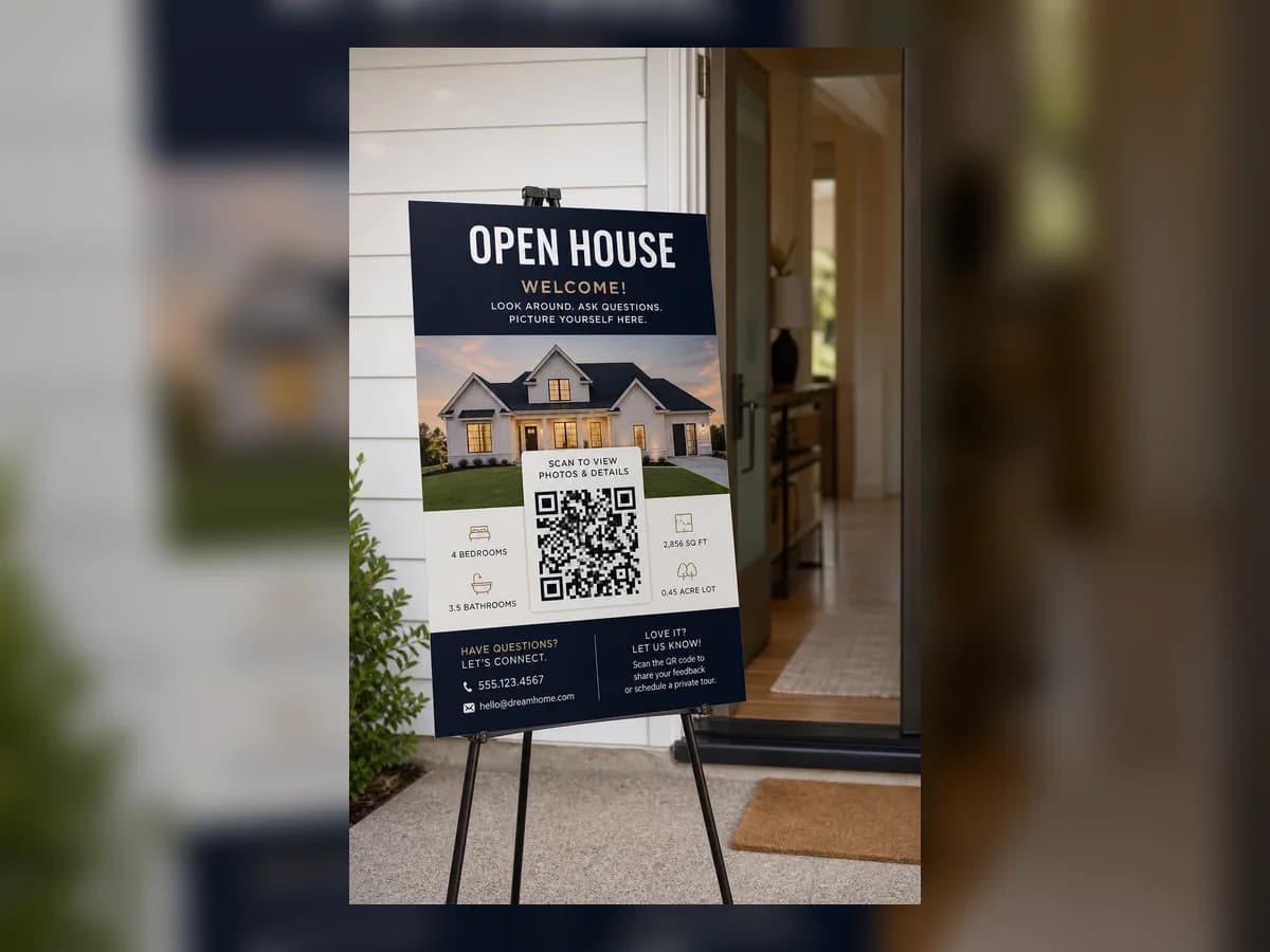 Real estate open-house SCANDATT poster preview card image