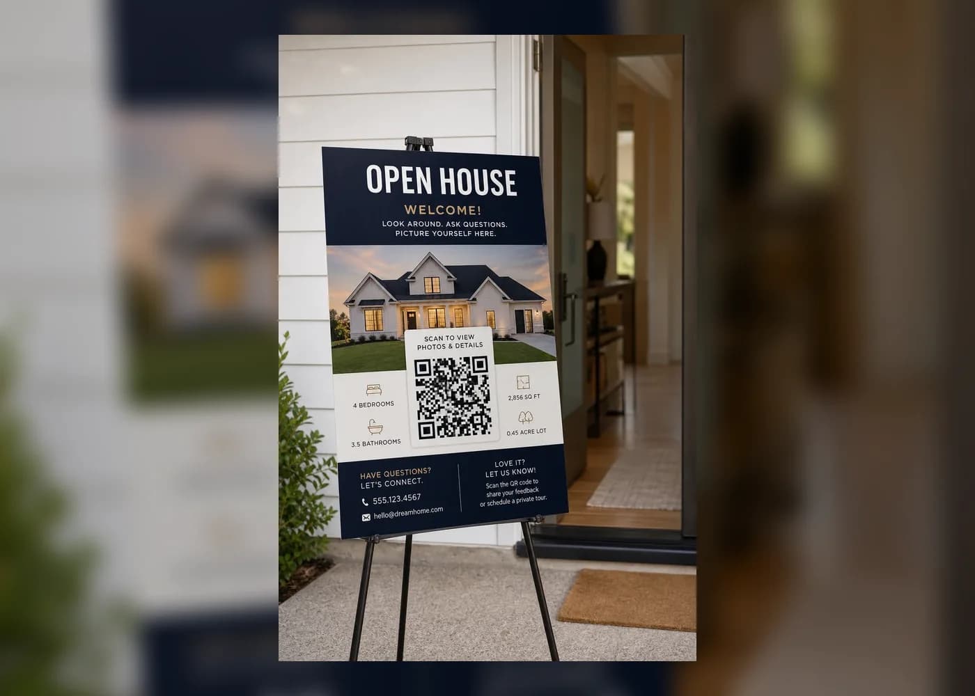 Real estate open-house SCANDATT poster preview lifestyle image