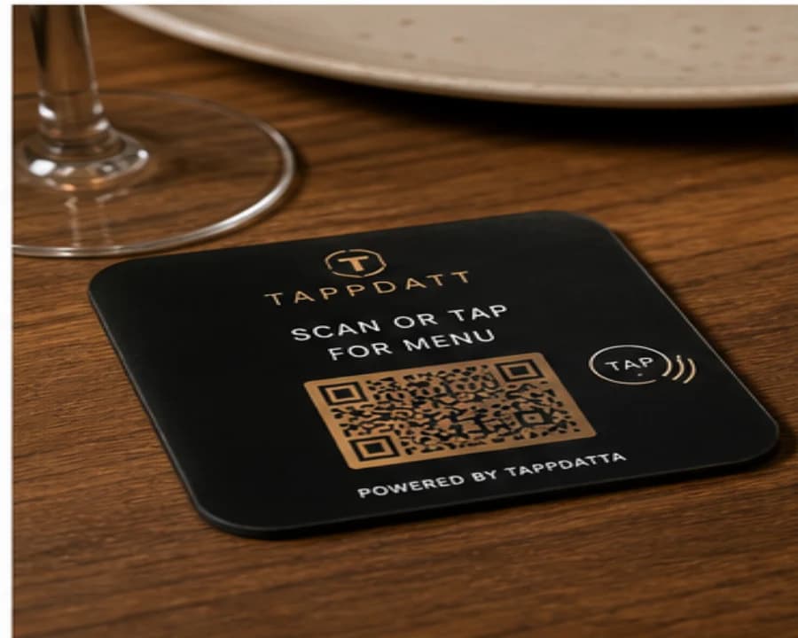 Restaurant smart coaster photo card image