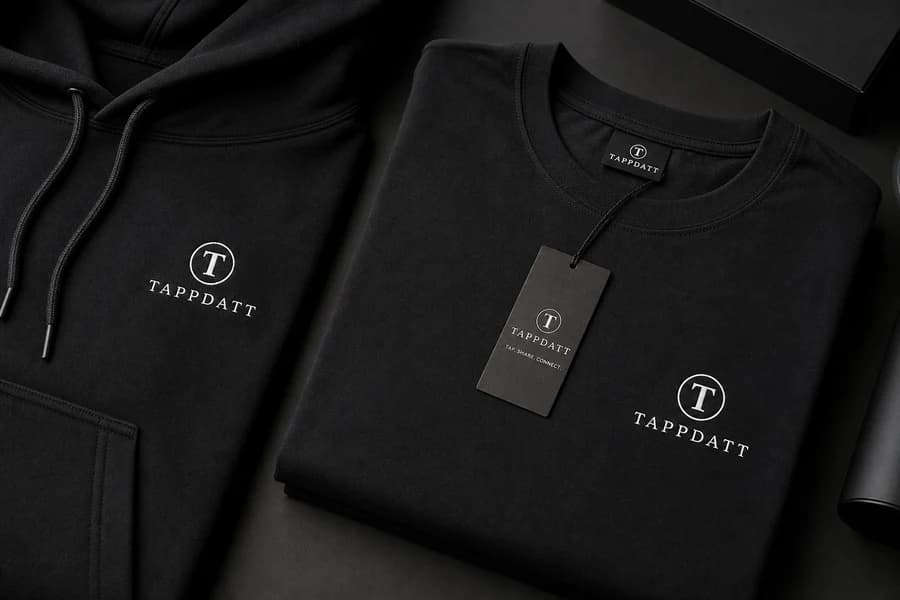 TappDatt official logo shirt in a real product setting card image