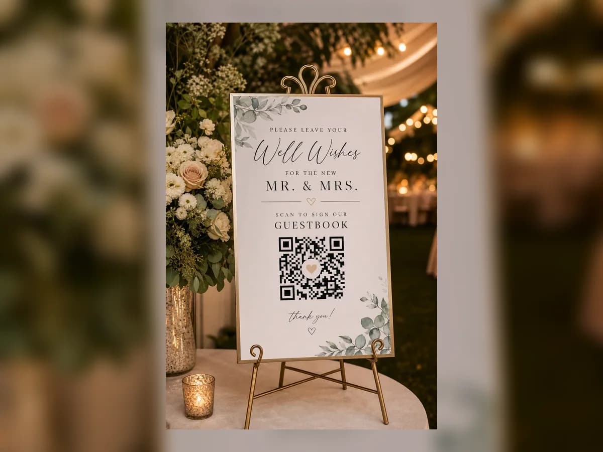 Wedding guestbook SCANDATT poster preview card image