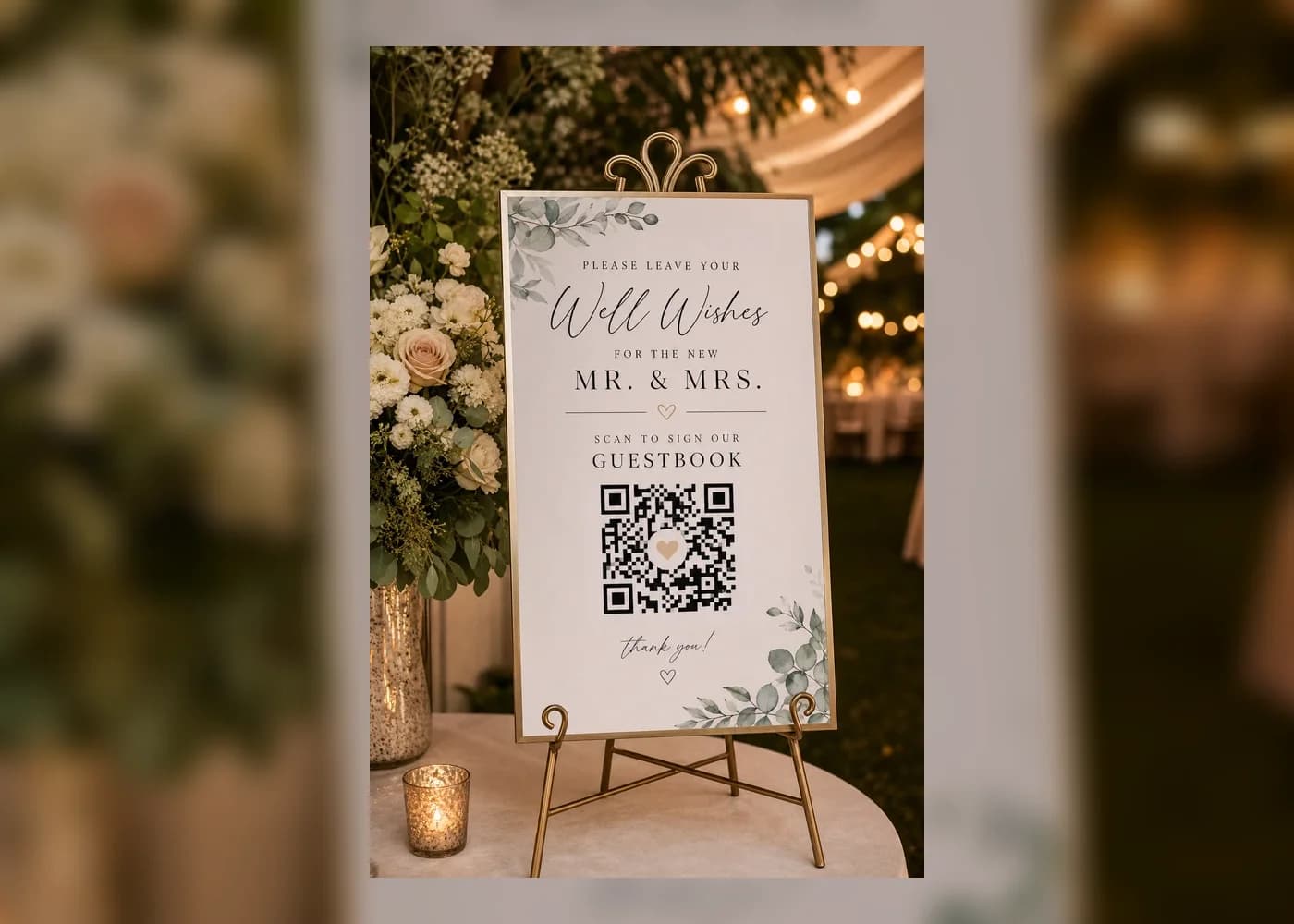 Wedding guestbook SCANDATT poster preview lifestyle image