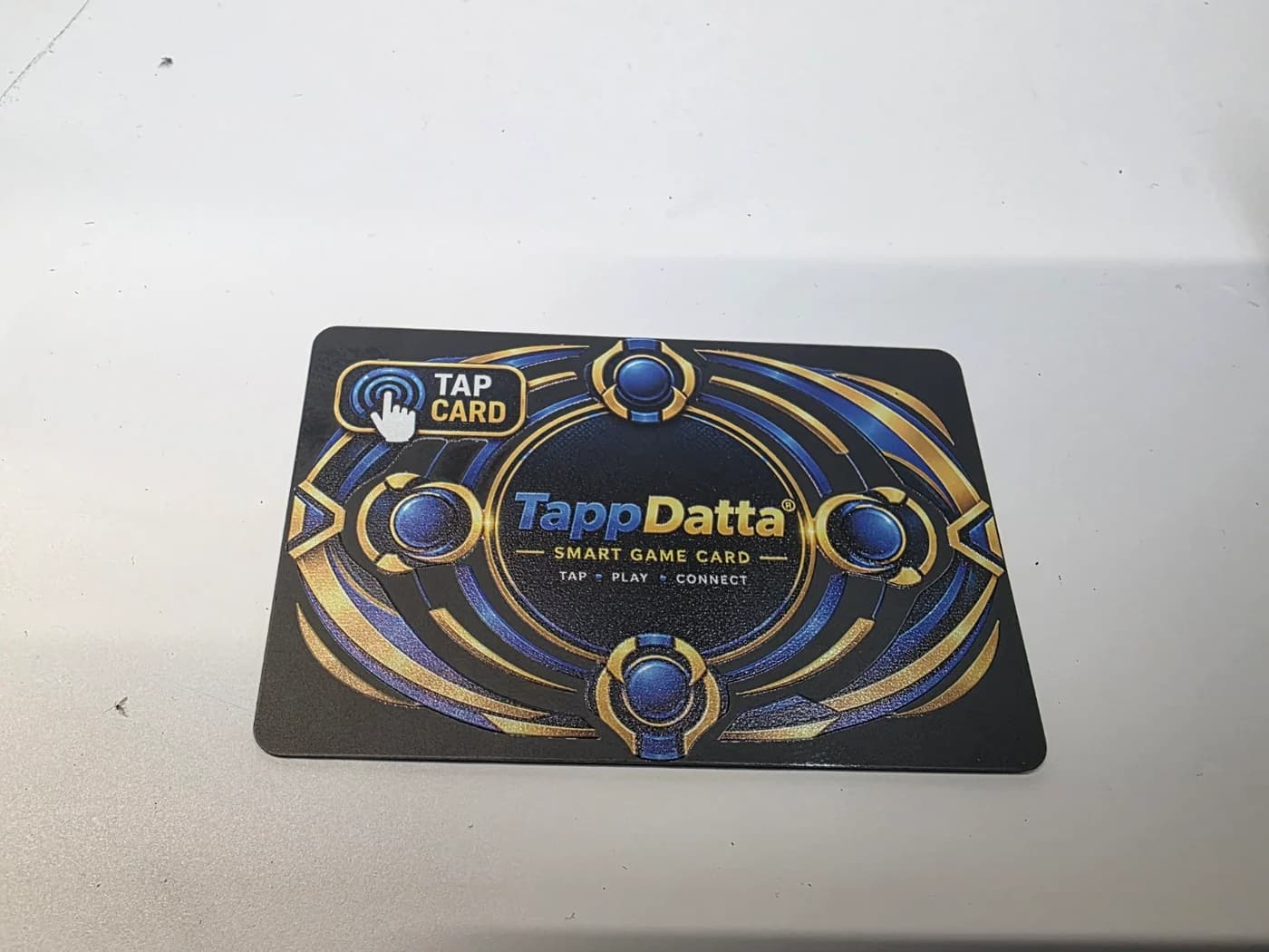Front view of the TappDatta Game Card